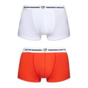 Twee-pack boxershorts met logo Dsquared2 , Multicolor , Heren