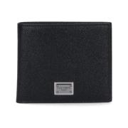 Zwarte Bi-Fold Portemonnees Dolce & Gabbana , Black , Heren