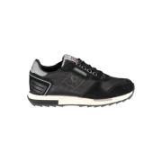 Zwarte Sneakers met Gedurfde Details Napapijri , Black , Heren