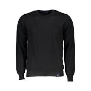 Hydrowool Zwarte Pullover met Ronde Hals North Sails , Black , Heren