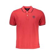 Rood Katoenen Poloshirt met Print North Sails , Red , Heren