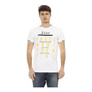 Action T-shirt met Logo Patroon Trussardi , White , Heren