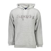 Grijze Katoenen Hoodie Geborduurd Logo Superdry , Gray , Heren