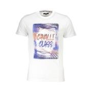 Bedrukt Logo T-shirt Korte Mouw Ronde Hals Cavalli Class , White , Her...