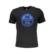 Zwart Print Logo T-shirt North Sails , Black , Heren