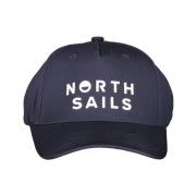 Blauwe Katoenen Zonneklep met Logo North Sails , Blue , Unisex