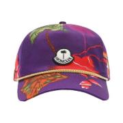 Lila Bloemen Baseball Cap Moncler , Multicolor , Heren