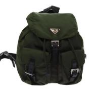 Pre-owned Nylon backpacks Prada Vintage , Green , Dames