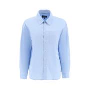 Logo Shirt Lichtblauw Ruimvallend A.p.c. , Blue , Dames