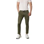 Slim Fit Katoen Linnen Jogger Broek Mason's , Green , Heren