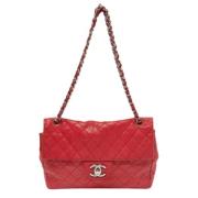 Pre-owned Leather chanel-bags Chanel Vintage , Red , Dames