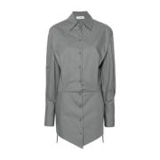 Grijze Poplin Overhemdjurk The Attico , Gray , Dames