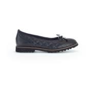 Zwarte leren balletflats Gabor , Black , Dames