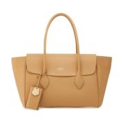 Logo Tote Tas in Beige Salvatore Ferragamo , Beige , Dames