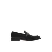 Zwarte leren loafers met Gancini-gesp Salvatore Ferragamo , Black , He...