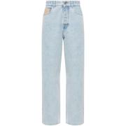 Heldere Blauwe Comfort Fit Denim Jeans Drole de Monsieur , Blue , Here...