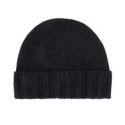 Kasjmier Grofgebreide Beanie Muts Drumohr , Black , Heren