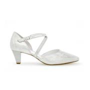 Metallic Suède Cross Strap Pumps Gabor , Gray , Dames