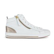 Witte/iriserende leren hoge sneakers Gabor , Multicolor , Dames