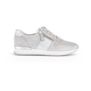 Grijze Leren Sneakers Gabor , Gray , Dames