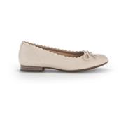 Klassieke Leren Ballerina Schoenen Gabor , Beige , Dames