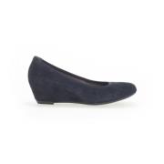 Blauwe Leren Sleehak Ballerina Schoenen Gabor , Blue , Dames