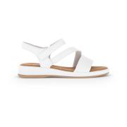 Witte Leren Sandalen met Bandjes Gabor , White , Dames