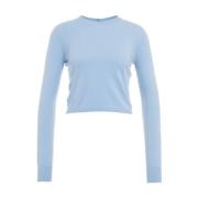 Blauwe Gebreide Trui Aw24 MVM , Blue , Dames