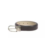 Elegante Verstelbare Leren Riem Trussardi , Brown , Heren