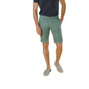 Stretch Gabardine Chino Bermuda Shorts Mason's , Green , Heren