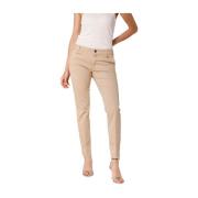 Curvy Chino Broek in Gabardine Mason's , Beige , Dames