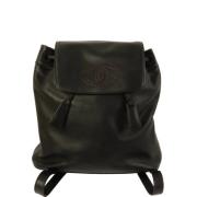 Pre-owned Leather chanel-bags Chanel Vintage , Black , Dames