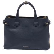 Pre-owned Leather totes Burberry Vintage , Blue , Dames