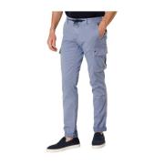 Extra Slim Cargo Broek in Tencel/Katoen Mason's , Blue , Heren