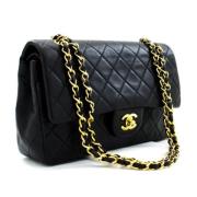 Pre-owned Leather chanel-bags Chanel Vintage , Black , Dames