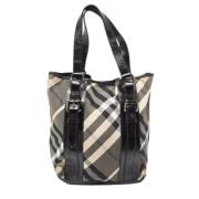 Pre-owned Leather totes Burberry Vintage , Black , Dames