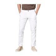 Extra Slim Cargo Broek in Twill Mason's , White , Heren