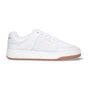 Witte Leren Sneakers Ss22 Saint Laurent , White , Heren