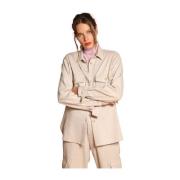 Beige Jersey Field Jacket Mason's , Beige , Dames