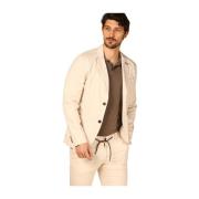 Zomer Herenblazer van Katoen en Tencel Mason's , Beige , Heren