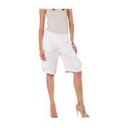 Victoria Cargo Bermuda Shorts Wit Mason's , White , Dames