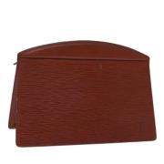 Pre-owned Leather pouches Louis Vuitton Vintage , Brown , Dames