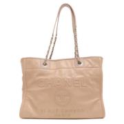 Pre-owned Leather totes Chanel Vintage , Pink , Dames