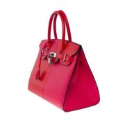 Pre-owned Leather handbags Hermès Vintage , Red , Dames