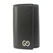 Pre-owned Leather key-holders Gucci Vintage , Black , Dames