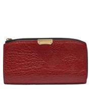 Pre-owned Leather wallets Burberry Vintage , Red , Dames