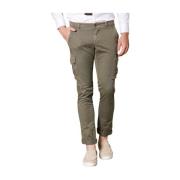 Extra Slim Cargo Broek in Militair Groen Mason's , Green , Heren