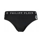 Zwarte Designer Zwembroek Luxe Stijl Philipp Plein , Black , Heren