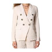 Caroline Dames Linnen Blazer Mason's , Beige , Dames