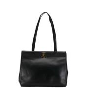 Pre-owned Leather totes Salvatore Ferragamo Pre-owned , Black , Dames